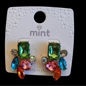 Mint Vibrant‎ Gemstone Earrings NWT
